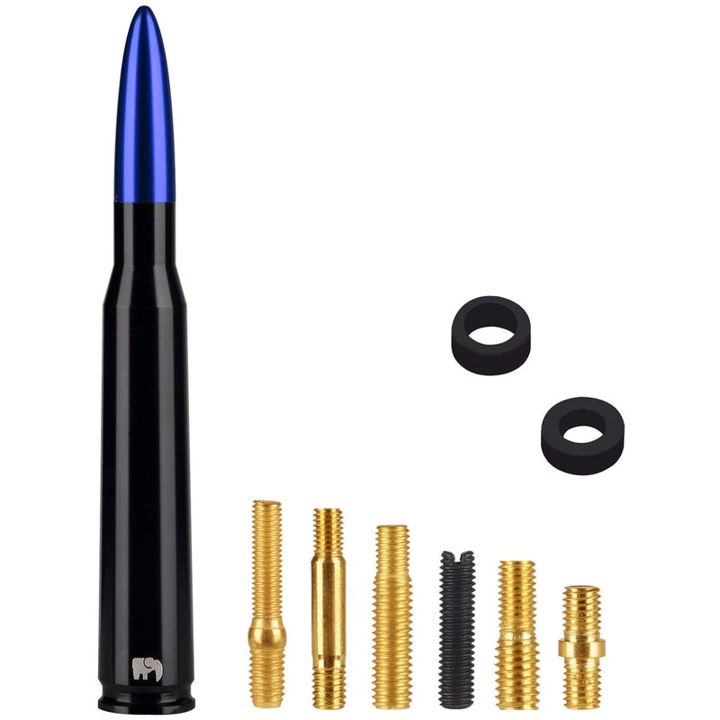 ONE250 Bullet Style Antenna for Toyota Tundra All Models (1999-2022) & Toyota Tacoma Models (1995-2016) - Designed for Optimized FM/AM Reception (Blue) Blue