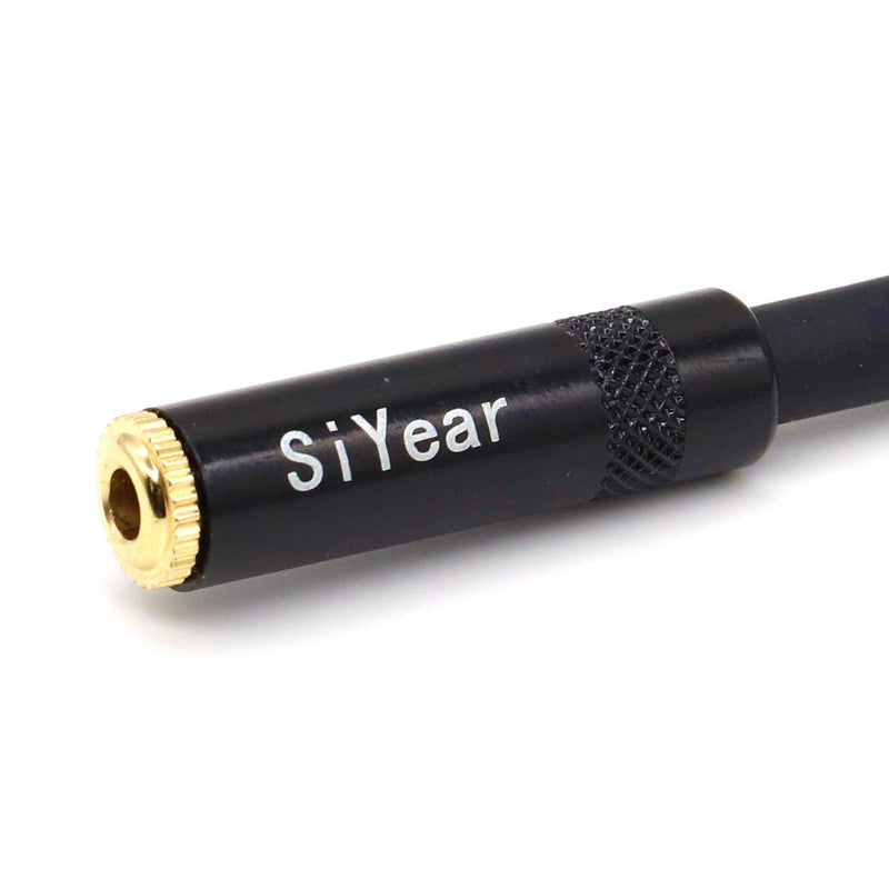 SiYear 3.5mm Female Mini Jack Stereo to XLR Male Microphone Cable, 1/8" Female TRS to XLR 3 Pin Adapter Cord Converter(1.5M/5FT)