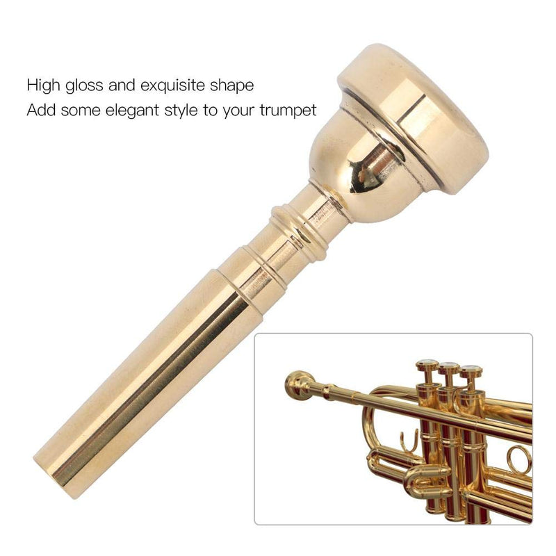 Metal Trumpet Mouthpiece, Gold Bb Tone Trumpet Mouthpiece, 3C 5C 7C(Gold 5C) Gold 5C