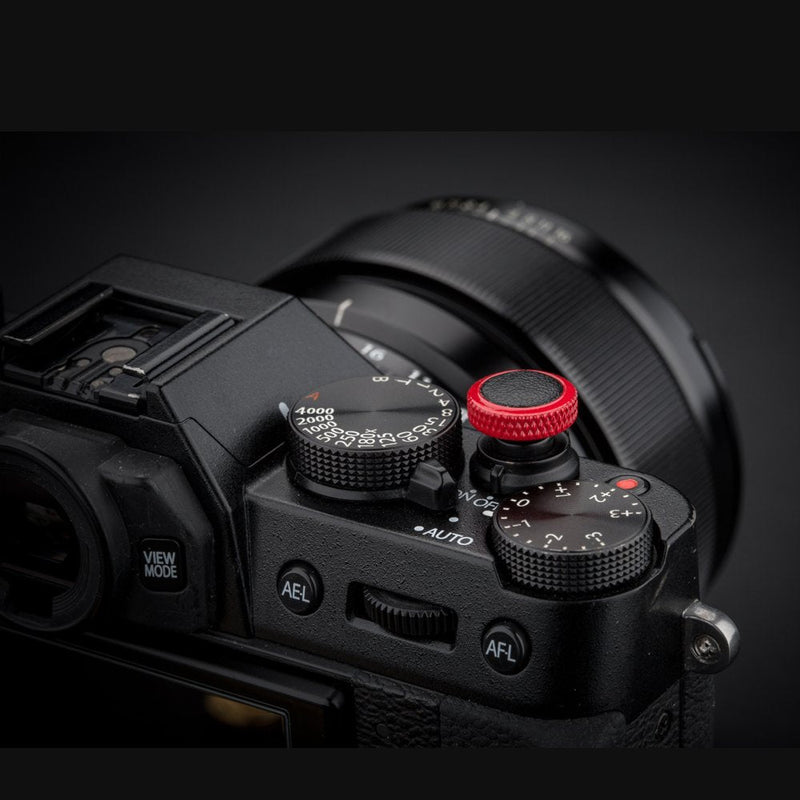 Camera Soft Release Button JJC Shutter Button for Fuji Fujifilm X-E4 X-T4 X-T3 X-T2 X-T30 X-T20 X-T10 X-PRO3 X-PRO2 X-PRO1 X100V X100F X100T X100S X-E3 for Sony RX10 IV III RX1RII RX1R RX1 Red & Black