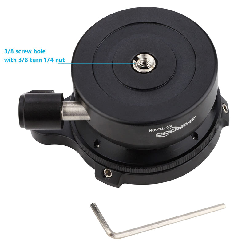 Tripod Leveling Base Half Ball,for Canon Nikon and Other DSLR Cameras Tripods Monopods with Offset Bubble Level with“1/4" 3/8" Thread