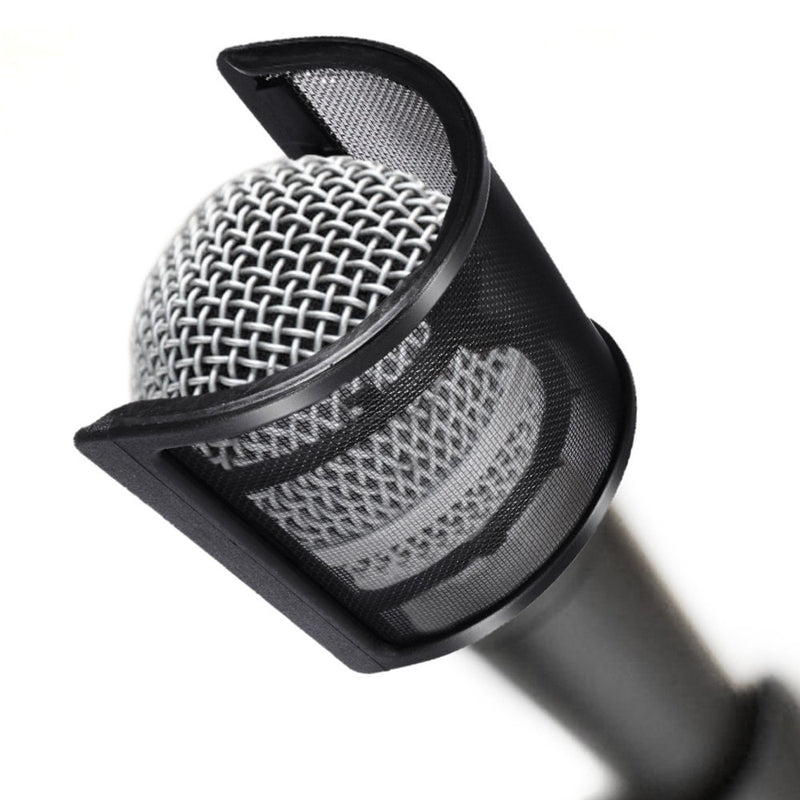 Zacro Double Layer Microphone Mic Windscreen Pop Filter, Recording Studio Metal Vocal Recording Panel Acoustic Isolation Black