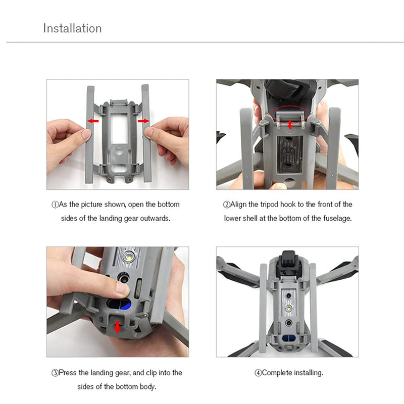[AUSTRALIA] - Quick-Release Foldable Landing Gear Hightened Landing Leg Support for DJI Mavic Air 2 Mavic Air 2S 