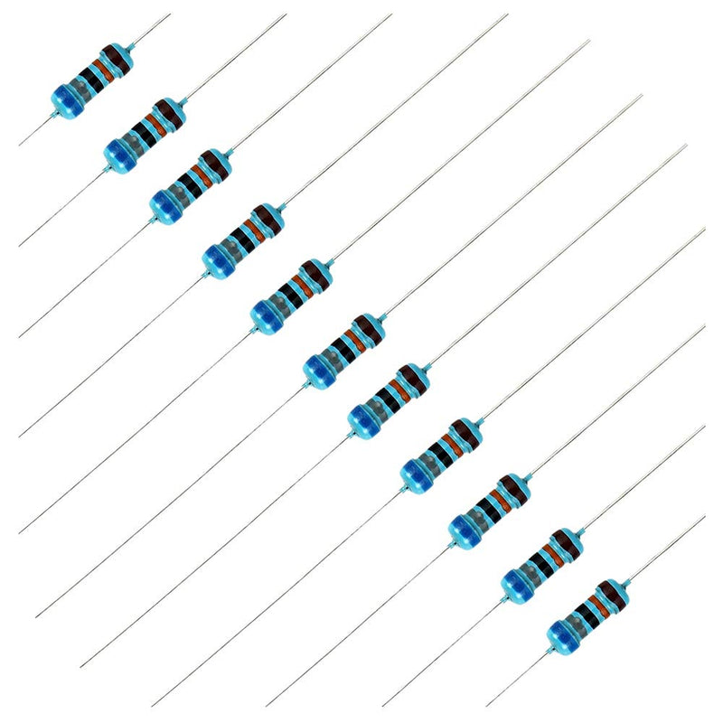 BOJACK 50 Values 1350 Pcs Resistor Kit 0 Ohm-5.6M Ohm with 1% 1/4W Metal Film Resistors Assortment