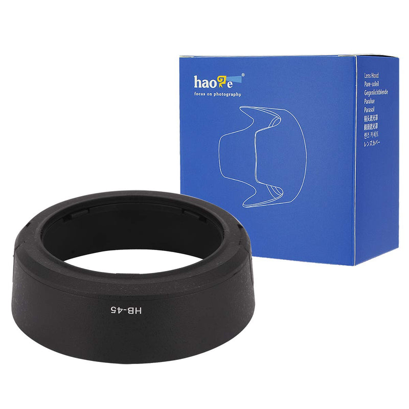 Haoge Bayonet Lens Hood for Nikon Nikkor AF-S 18-55mm f3.5-5.6G DX ED, II and Nikon Nikkor AF-S 18-55mm f/3.5-5.6G DX VR Lens Replaces Nikon HB-45