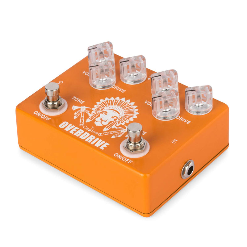 [AUSTRALIA] - Caline Effects Pedal Dual Overdrive Distortion Guitar Pedal Metal True Bypass Orange High Chief CP-70 