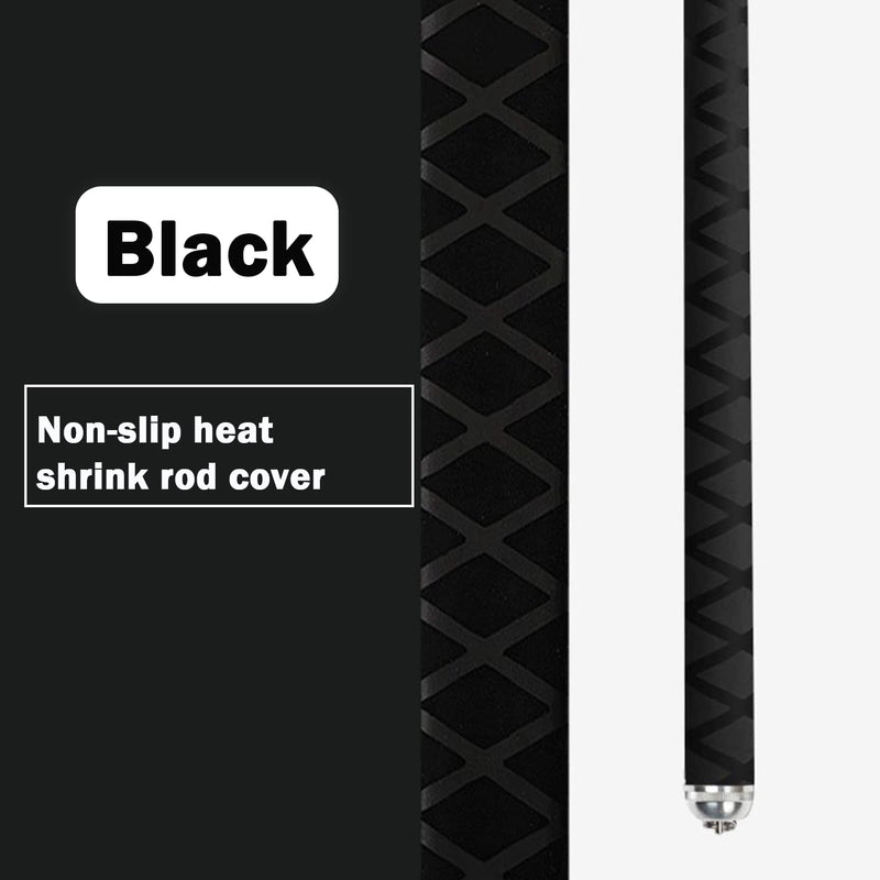 Aventik X-Tube Heat Shrink Fishing Rod Sleeves Wrap Tubing Fishing Rod Grips Non Slip Waterproof &Insulation Lengths Durable Repair (40mm-Black) 40mm-Black
