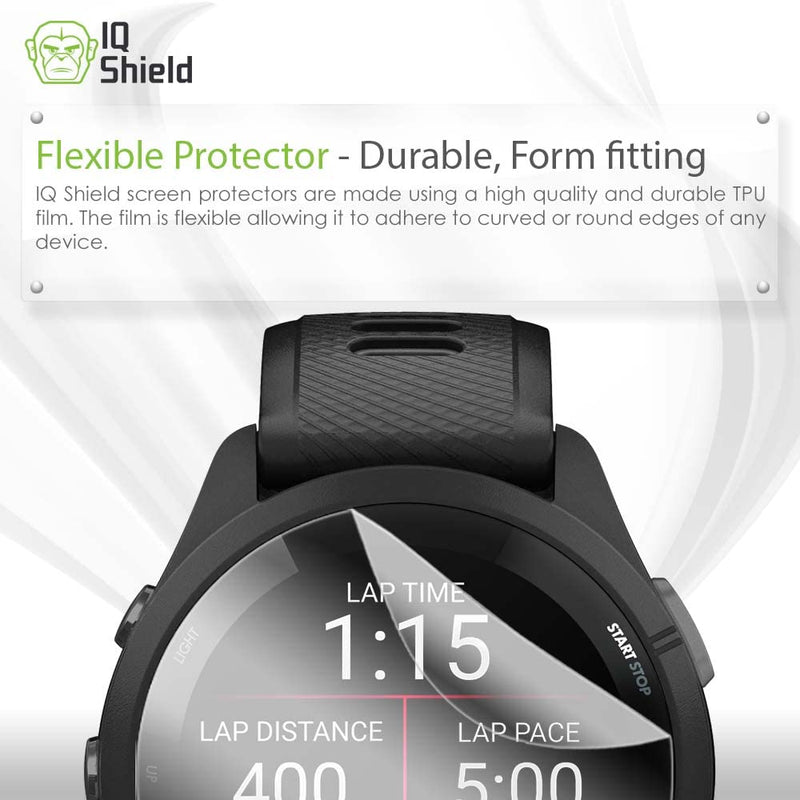 IQShield Screen Protector Compatible with Garmin Forerunner® 265 (6-Pack) Anti-Bubble Clear Film 1.30 INCH