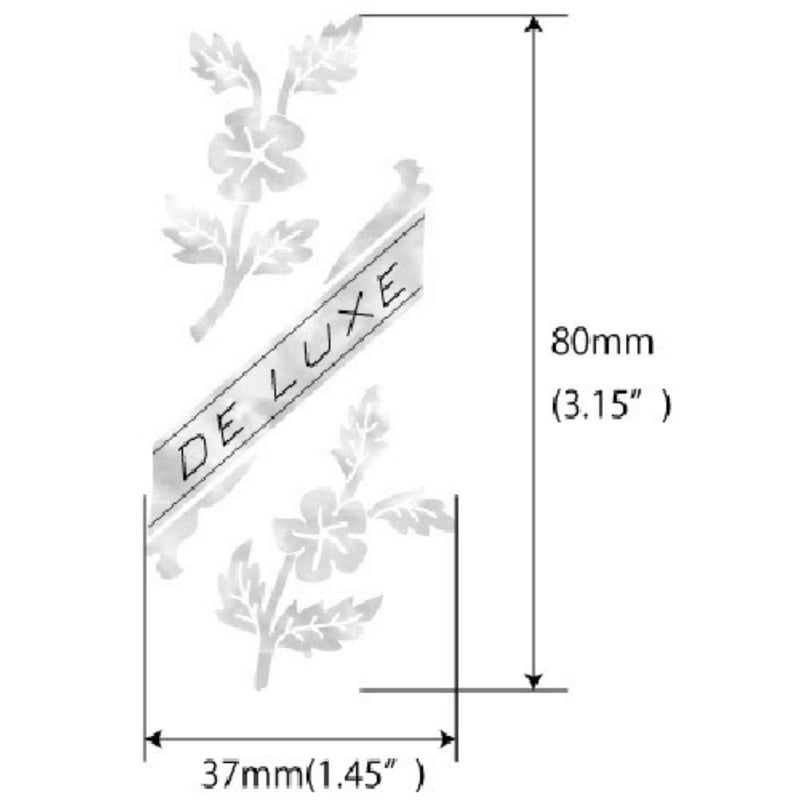 Inlay Sticker H-132DV-AW Guitar Headstock - De Luxe Flowers