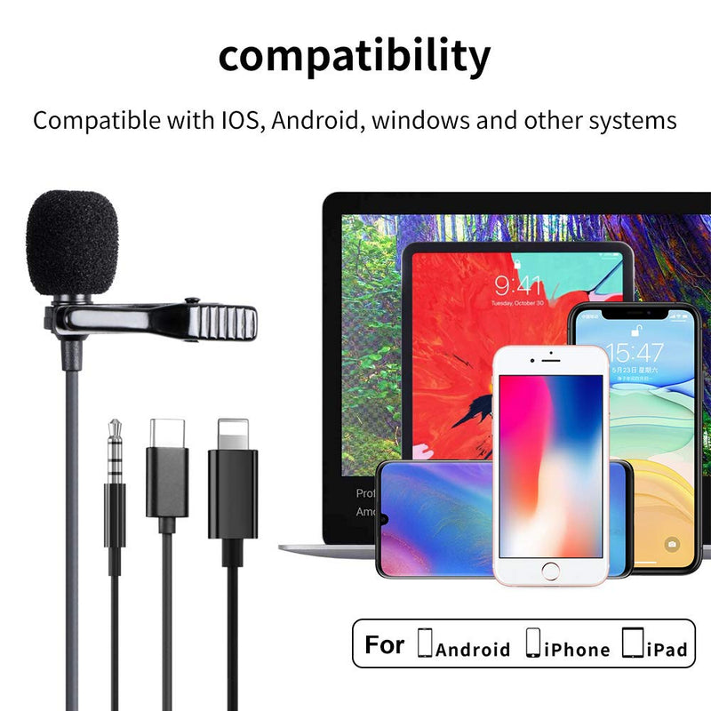 [AUSTRALIA] - 3.5mm Omnidirectional Mic, Tiny External Microphone, Clip-On Android Smartphone Mics for Recording YouTube, Interview, Video Conference, Podcast, Voice Dictation, Kwai Conference, 204 3.5 Interface 