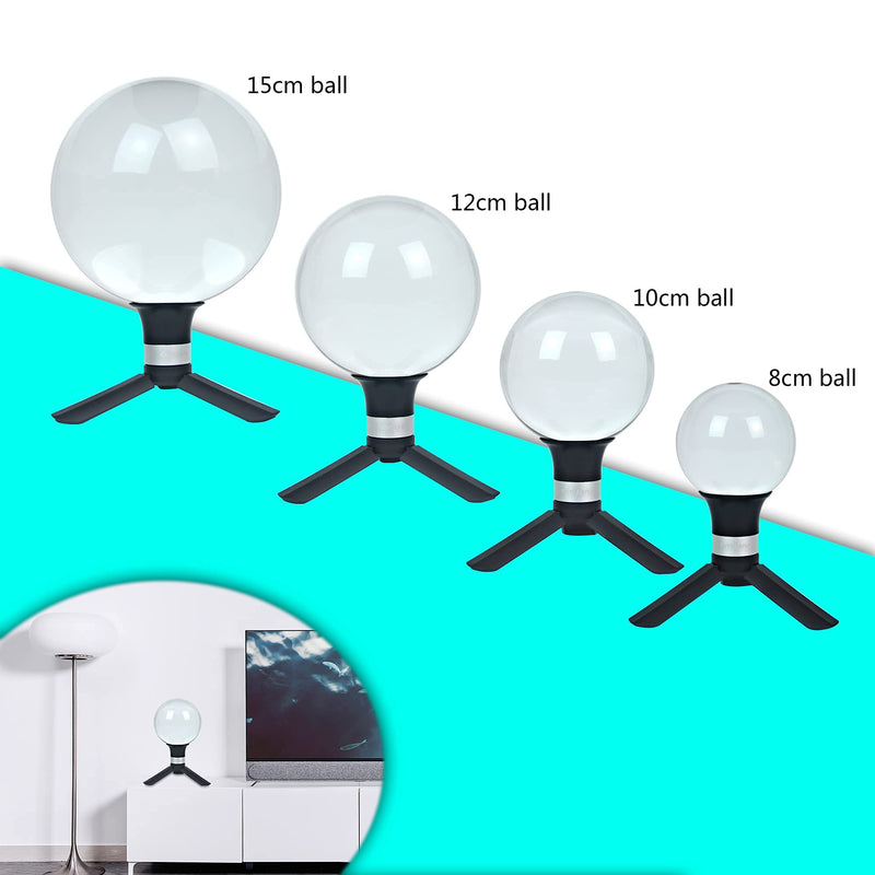[AUSTRALIA] - Lens Balls Stand for Photography, Supports 60mm to 150mm(6 inch) Crystal Ball, Lensball Holder, Suction Mount Cup+ Alumina Base (1/4"-20 General Internal Thread) + Mini Tripod silver base 