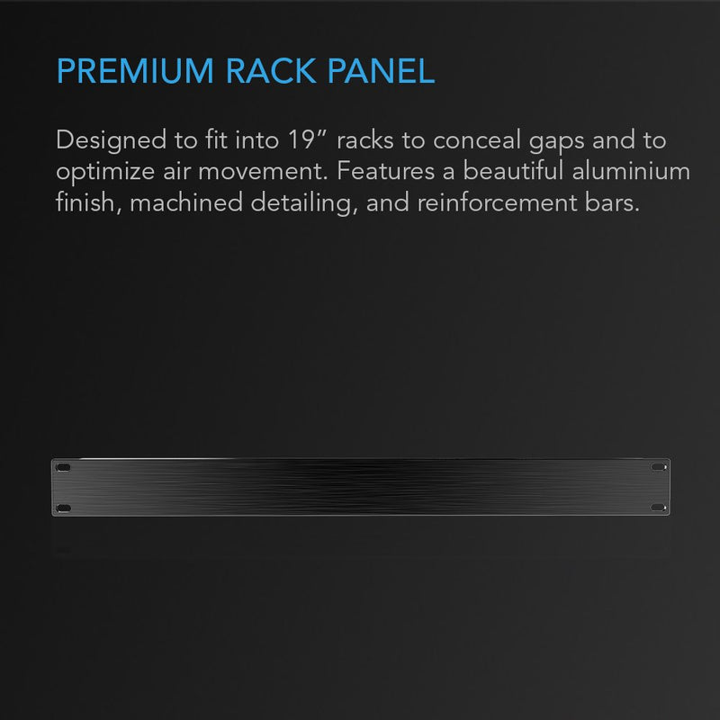 [AUSTRALIA] - AC Infinity Rack Panel Accessory Blank 1U Space for 19" Rackmount, Premium Aluminum Build and Anodized Finish 