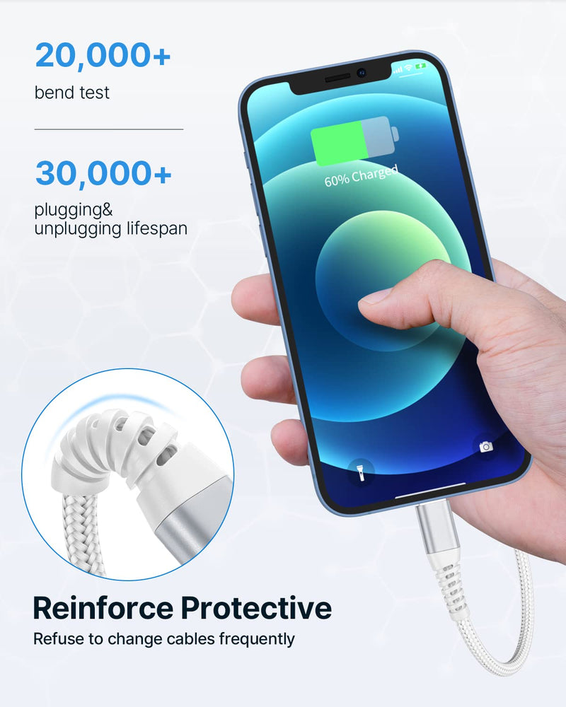 iPhone Charger [Apple MFi Certified] 2Pack 10FT Long Lightning Cable Fast Charging Nylon Braided USB Cable iPhone Charger Cord Compatible with iPhone 14 13 12 11 Pro Max XR XS X 8 7 6 Plus SE, iPad 10ft+10ft