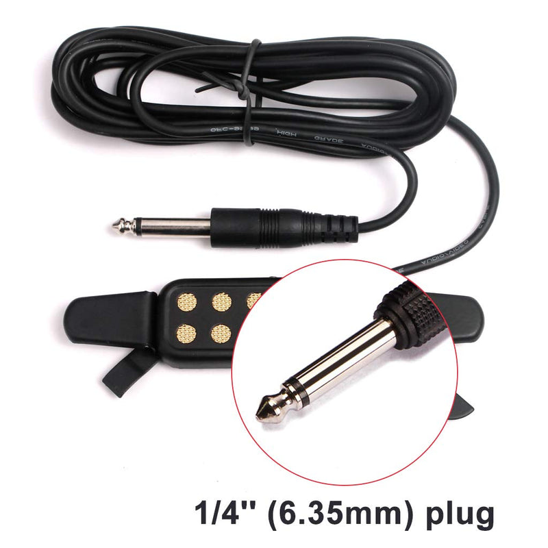 Alnicov Black 12-Hole Sound Hole Pickup Acoustic Guitar Transducer Amplifier with 10ft Cable 1/4inch Jack for 40inch / 41inch Acoustic Classic Folk Guitars