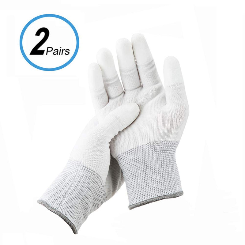 JJC Polyester Anti-Static Cleaning Gloves for Cleaning Camera Lens CCD CMOS Sensor or Other Precision Instruments with Free Size -2 Pair 2 Pairs