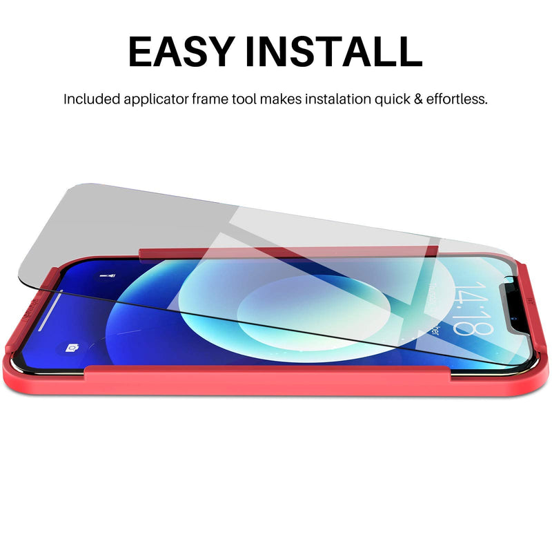 TOZO Compatible for iPhone 12 and Compatible for iPhone 12 Pro Screen Protector 3 Pack Premium Tempered Glass 0.26mm 9H Hardness 2.5D Film Easy install 6.1 inch