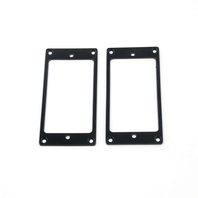 Geesatis 2 PCS Humbucker Pickup Ring Cover Frame Flat for LP/SG Guitar Mounting Replacement Electric Guitar Accessories(Black) Black