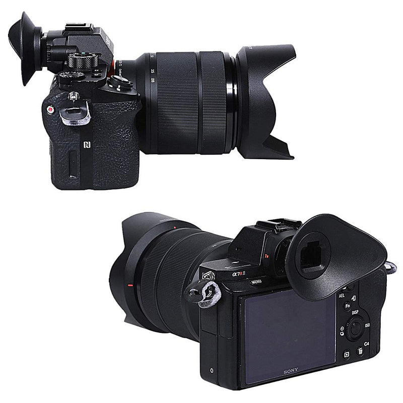 Oval Rotatable Camera Eyecup Eyepiece Viewfinder Eyeshade for Sony A9II A7RIV A7RIII A7III A7RII A7SII A7II A7 A7S A7R Mark IV III II A7M3 A9 A58 A99II Replaces Sony FDA-EP18 FDA-EP16 FDA-EP15 Eye Cup
