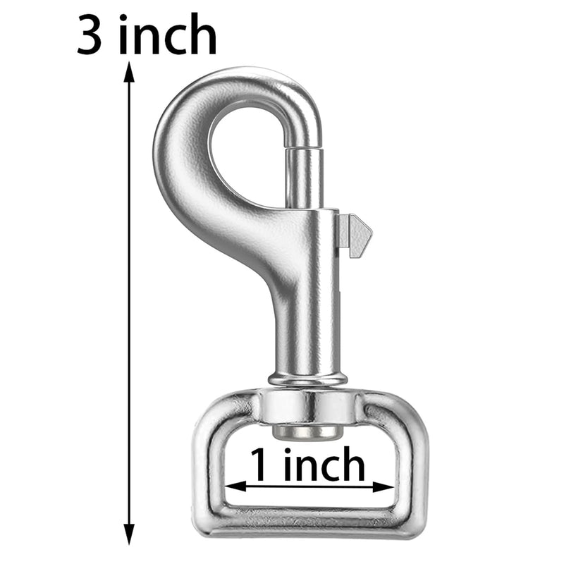 3 Inch Swivel Eye Bolt Snap Hooks Metal Swivel Clips for Keychain, Linking Dog Leash Collar, 6 Pcs