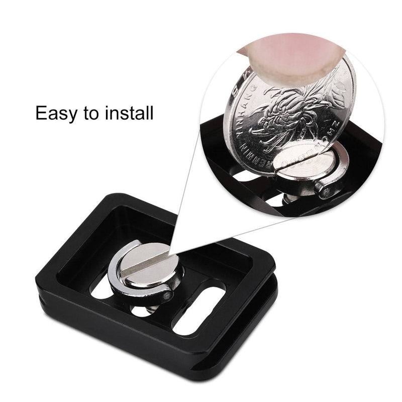 [AUSTRALIA] - Quick Release Clamp Adapter, Mini Portable Aluminium Alloy Quick Release Plate Camera Mount Tackle Photography Accessory for SIRUI TY-C10 T005 / T-025 Ball Head 