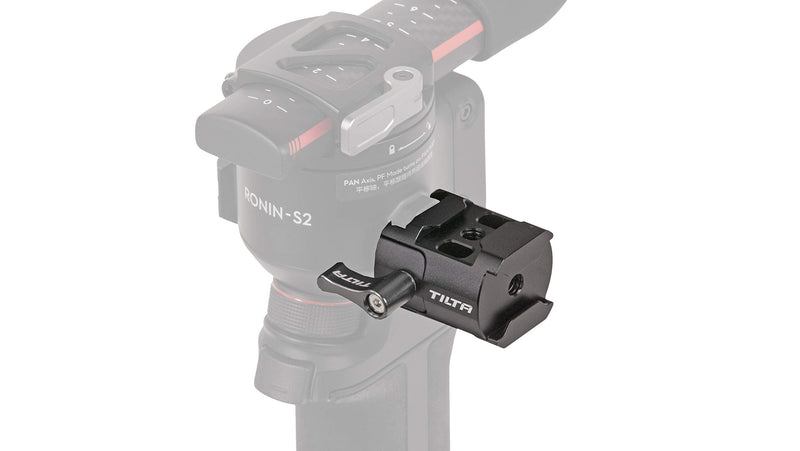 Tilta Side Mounted Cold Shoe Adapter | Compatible with DJI RS2 and RSC2, Features Cold Shoe Receivers and Threads for Mounting Accessories | TGA-SCA