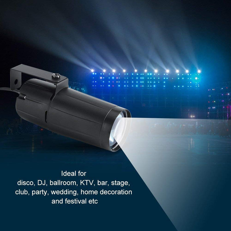 UKing Stage Spotlights,3W White Pinspot Light with Single Stand,Disco Lights for Club,DJ,Disco,Party,Wedding