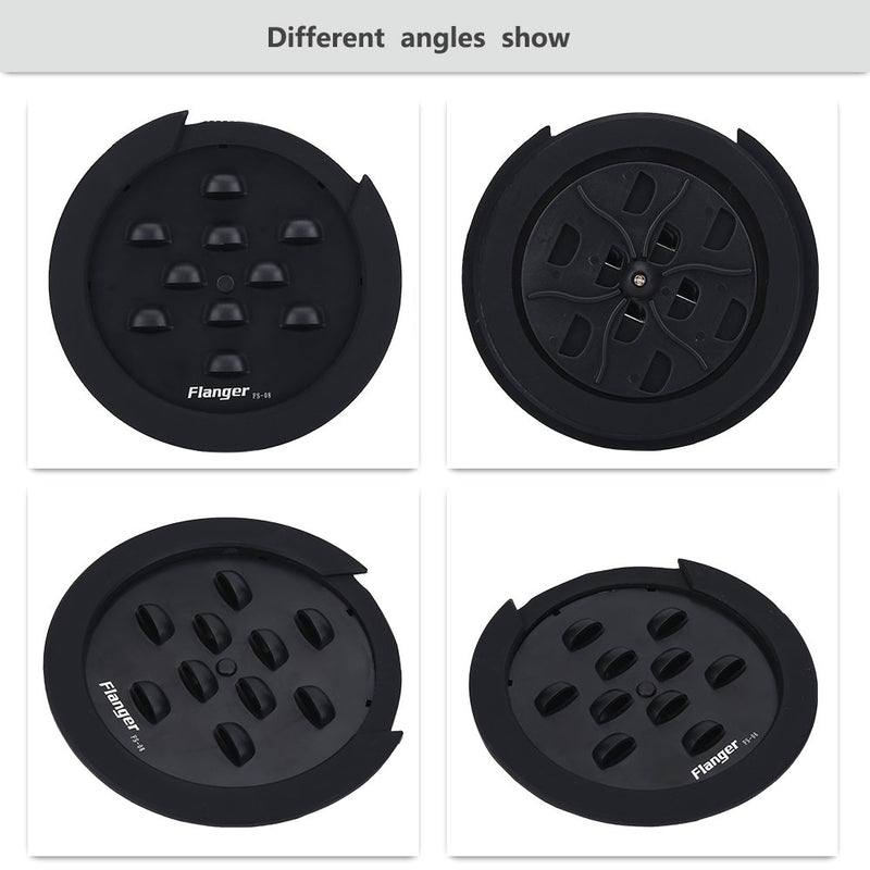 Guitar Sound Cover, Flanger Adjustable 100mm Acoustic Electric Guitar Mute Feedback Buster Soundhole Cover Accessory