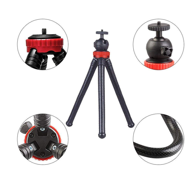Webcam Tripod, 12'' Flexible Camera Tripod Stand Mount Compatible with Logitech Webcam StreamCam Brio C920s C925e C922 C930 C920 C615