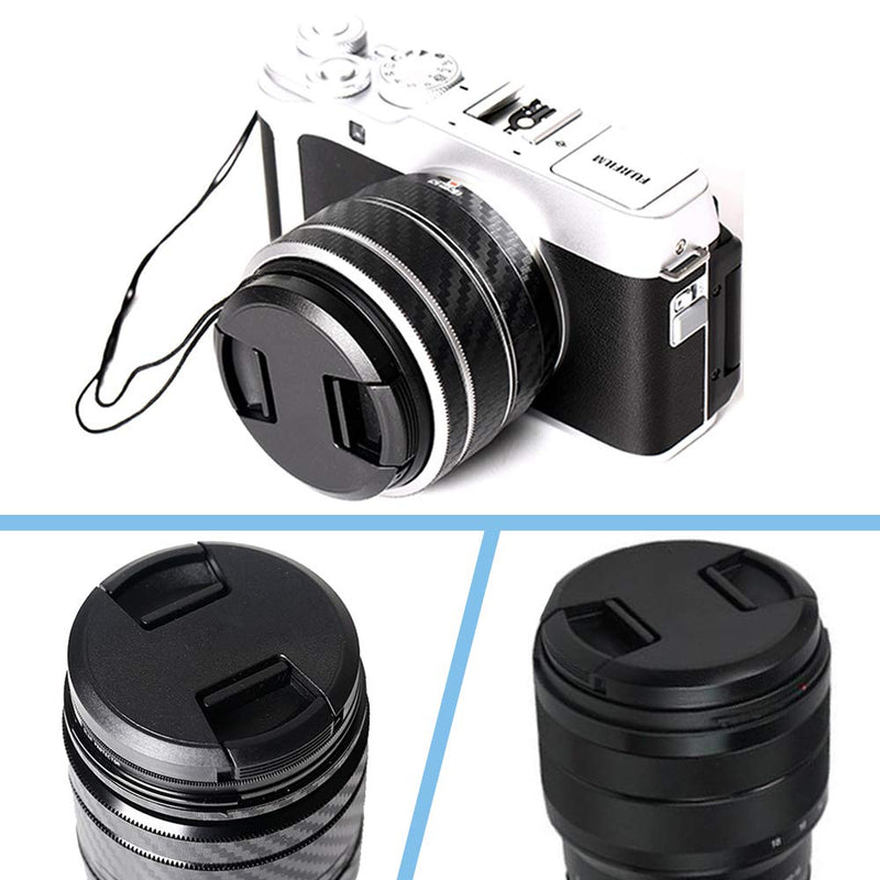 T8i 58mm Lens Cap for Canon EOS SL3 Rebel T8i(850D) Camera with EF-S 18-55mm Lens, for Fuji X-T4 X-T3 Camera with XF 18-55mm f/2.8-4 Lens, Fire Rock Second Generation Snap-On 58mm Lens Cap-2Packs