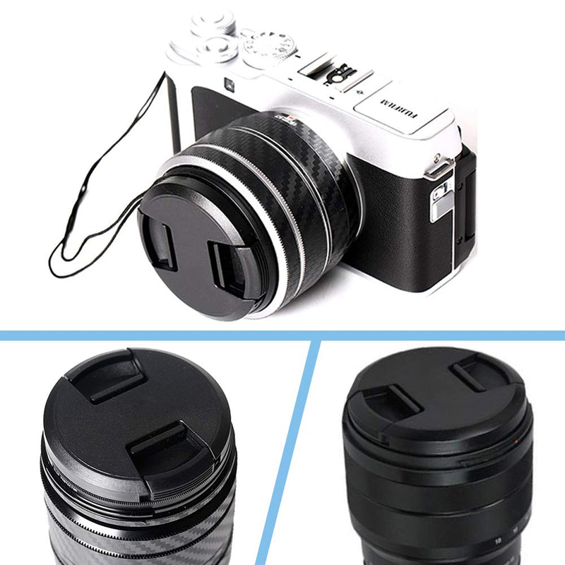 49mm Center Pinched Lens Cap for Sony Alpha a7R Ⅳ Ⅲ w/Sony E-Mount FE 50mm f/1.8 Lens，Fire Rock Snap-On 49mm Lens Cover for EF-M 15-45mm is STM Lens for Canon M6 M50 M100-2Packs