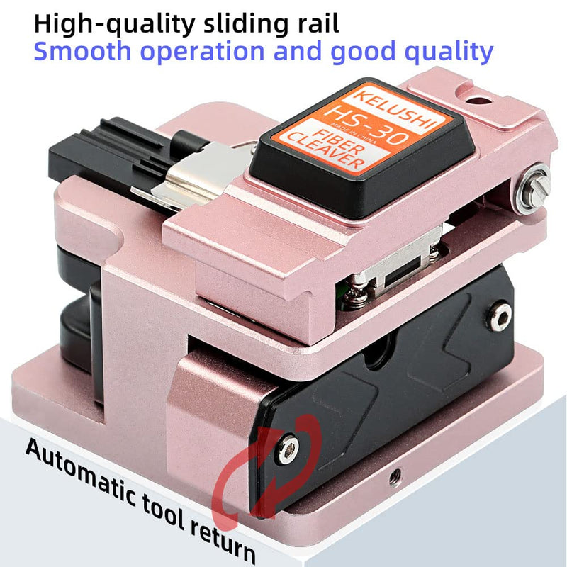 Fiber Cleaver HS-30 Cable Cutting Cutter Fiber Optic Cable Connector FTTH Tool Cutter High Precision FTTH Fiber Cleaver 16 surface blade