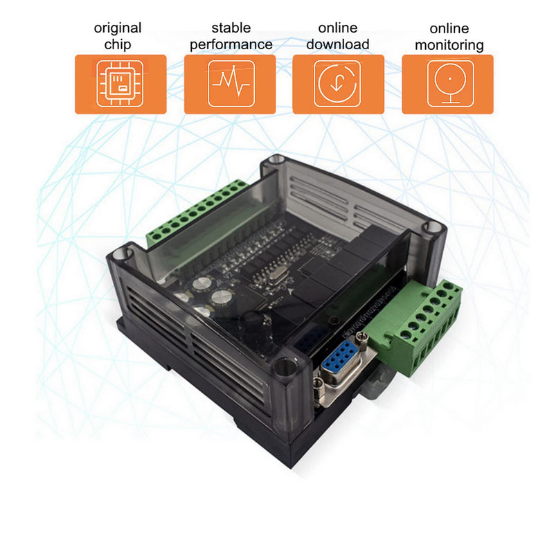 FX1N-14MR Industrial Control Board PLC,DC24V,Programmable Logic Controller Relay Output,Supports for GX-Developer, GX-work2,HMI Connection.