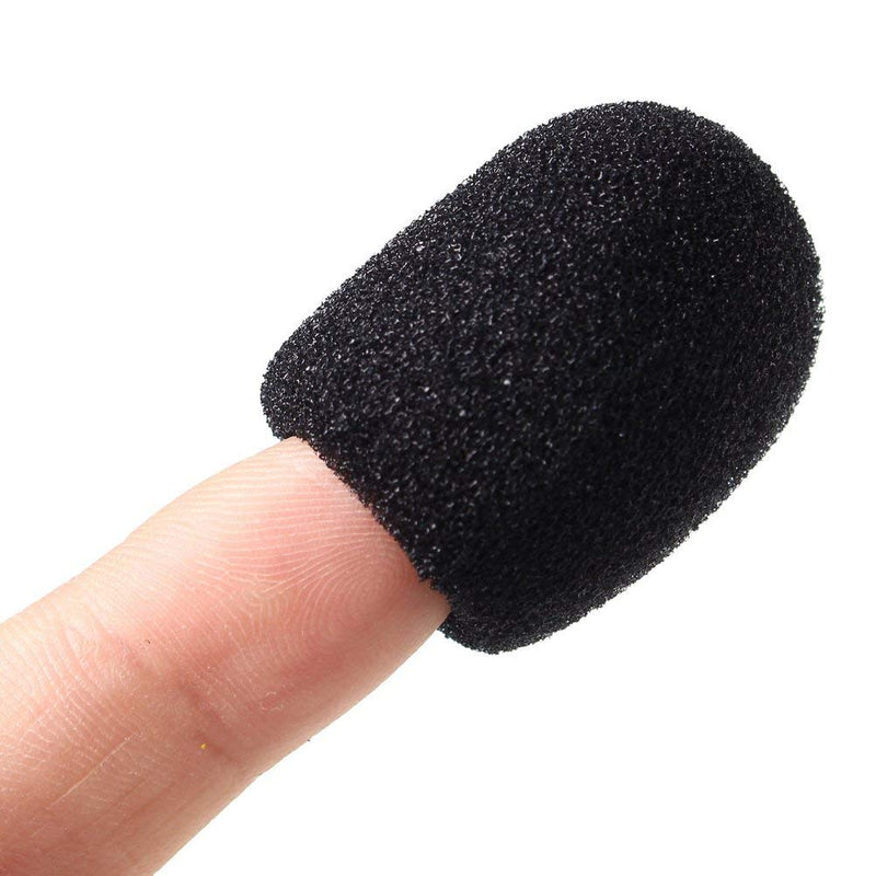 Wowot 15pcs Foam Microphone Windscreen, Headset Microphone Sponge Foam Cover Shield Protection, Black
