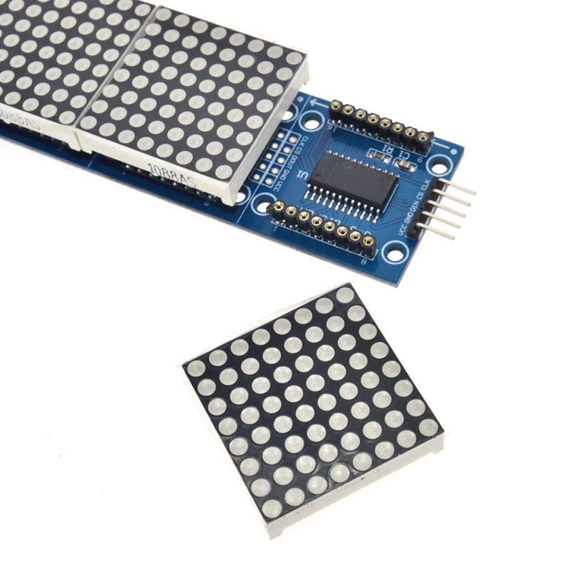 DAOKI MAX7219 Dot led Matrix MCU 8x32 Control LED Display Module Drive for Arduino Raspberry Pi 4 in 1 Blue