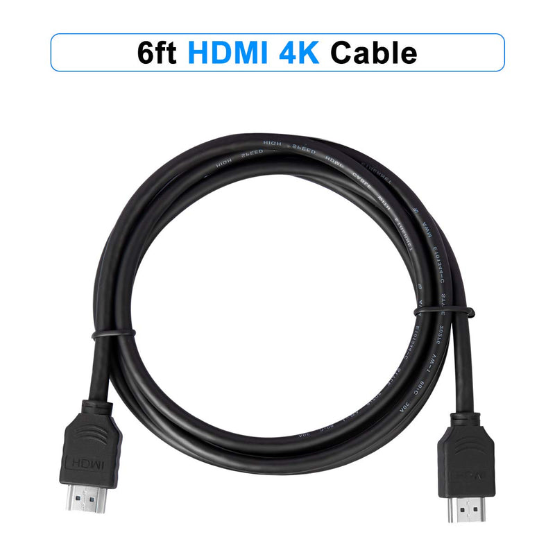 4K HDMI Cable, CP COMPUPARTNER High Speed 18Gbps HDMI 2.0 Cable,4K @ 60Hz, Ultra HD, 2K, 1080P & ARC Compatible | for Laptop, Monitor, PS5, PS4, Xbox One, Fire TV, Apple TV & More-Black 6 Feet