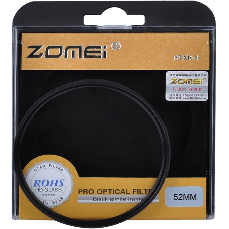 Zomei 52MM 3 Pieces +4 +6 +8 Points Star Filter Lens Filters Kit for Nikon D3300 D3200 D3100 D3000 D5300 D5200 D5100 D5000 D7000 D7100 DSLR Camera, Made of HD Glass and Aluminum Frame Material