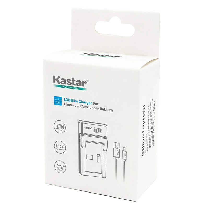 Kastar LCD Slim USB Charger Replacement for LP-E10, LC-E10 and EOS 1100D, EOS 1200D, EOS Rebel T3, EOS Rebel T5, EOS Kiss X50, EOS Kiss X70 DSLR Camera & LPE10 Grip