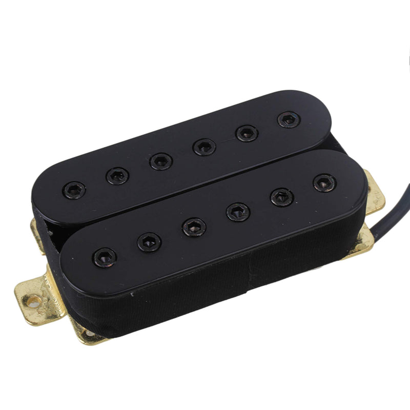 Yibuy Black Metal Double Coil Pickups Humbucker for Electric Guitar with Magnets Pack of 2