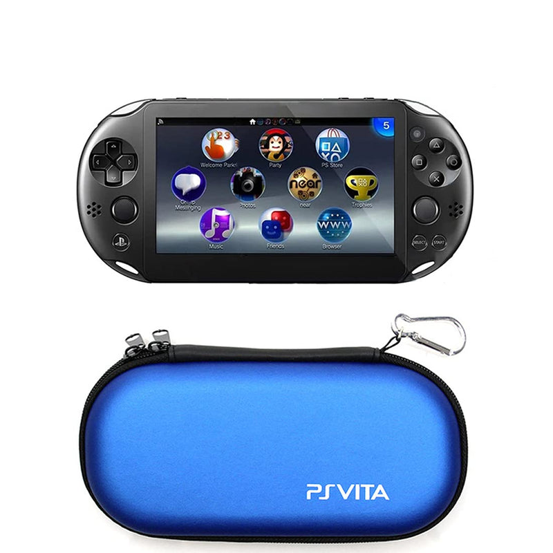 ELIATER Playstation Vita Carring Case Portable Travel Pouch Cover Zipper Bag Compatible for Sony PSVita 1000 2000 Game Console (Blue) Blue