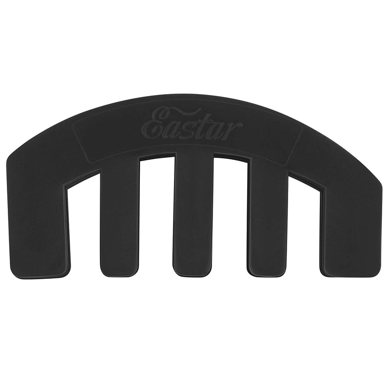 Eastar 4/4 Violin Mute, Full Size Practice Rubber Accessories, Black, EAC-002A 1-Pack