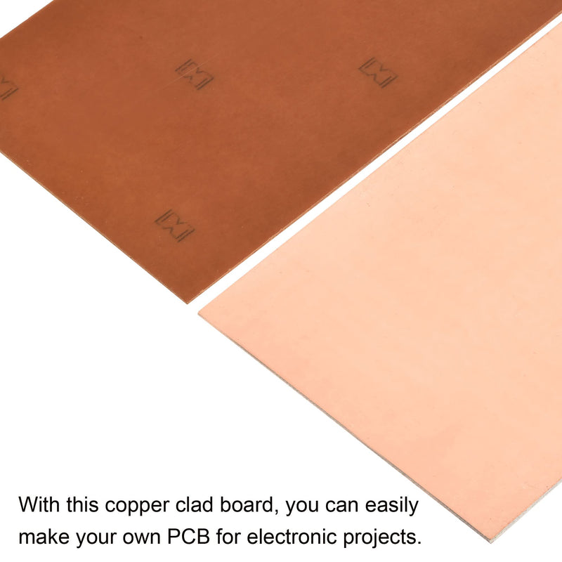 MECCANIXITY Copper Clad Board FR4 Prototyping PCB Boards for Circuits Projects, 150mm x 100mm, Pack of 15