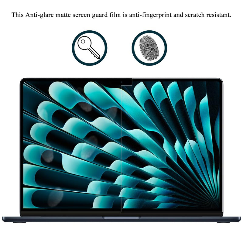 3-Pack Anti Glare Screen Protector for 2023 MacBook Air 15 Inch M2 Chip (Model: A2941) Matte Screen Protector for MacBook Air 15.3" M2 Anti-Reflection Anti-Scratch Laptop Protective Accessories Matte Clear