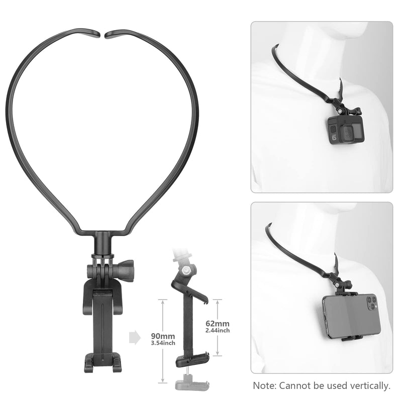 Phone Strap Mount Set,ChromLives Phone Chest Strap Mount +Phone Head Mount +Phone Neck Holder,3 in 1 Hands Free Phone Holder for Neck Head Chest Compatible with iPhone,Gopro Hero and More black