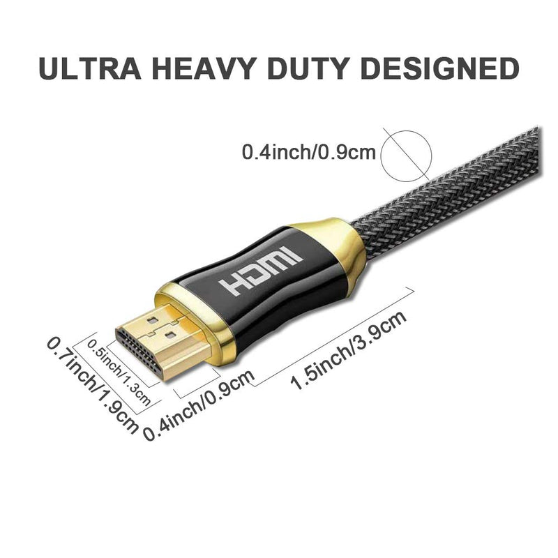 High Speed HDMI Cable, 4K HDMI Cable 5ft HDMI 2.0 Cable 1080P, Nylon Braided Cover Supports Ethernet, 4K, Ultra HD, 3D, HDR, Audio Return Channel for PC, 3D TV, Xbox 360, PS3, PS4 ect