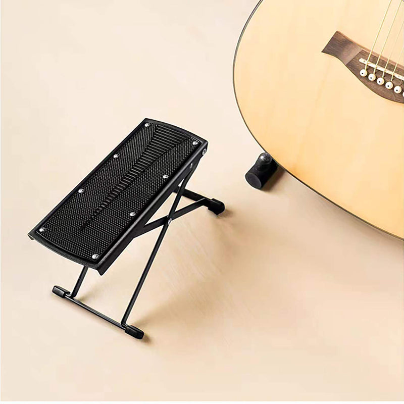 BEZALEL Classical Acoustic Guitar Foot Stool Kits-Adjustable Thicken Guitar Playing Foot Rest Stand Footstool For Classical Flamenco Acoustic Electric Guitar Players-Folding Guitar Stool With Stand