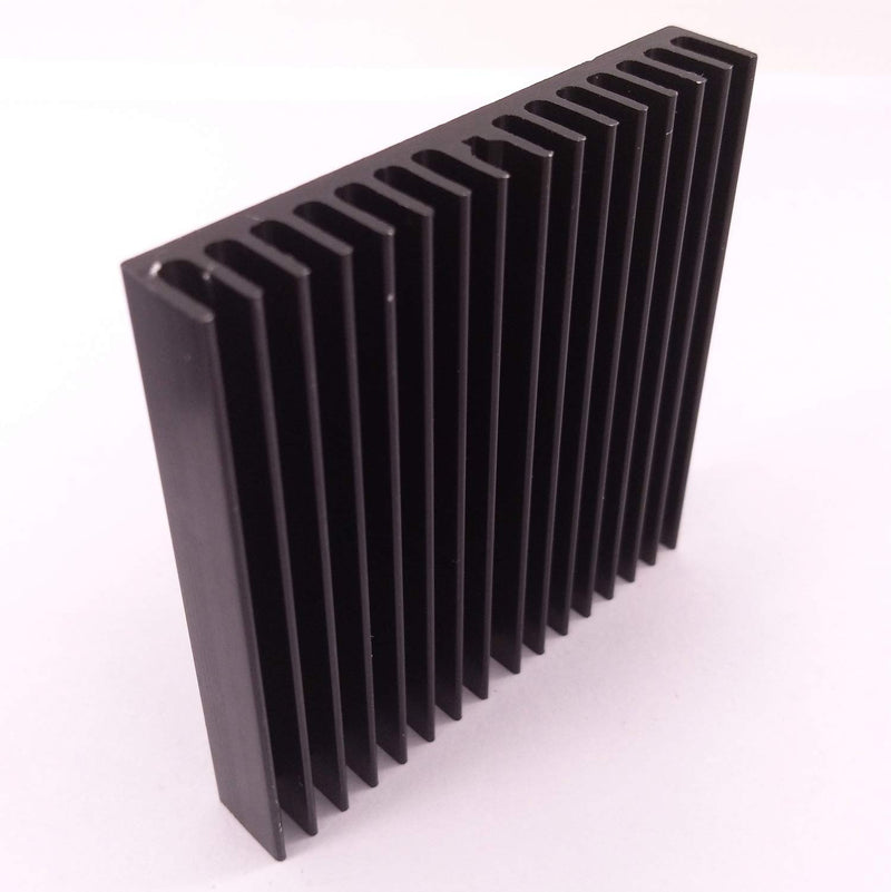 Easycargo 2pcs 60mm Heatsink 60x60x10mm, Black Anodized Aluminum Cooling Heat Sink, Cooler Heatsink for Cooling LED Panel (60mmx60mmx10mm)