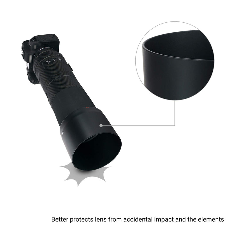Reversible RF 800mm Bayonet Lens Hood Shade for Canon RF 800mm f/11 is STM Lens on Canon EOS R RP R5 R6 Replaces Canon ET-101 Lens Hood Allows to Attach 95mm Filter and Lens Cap Replace Canon ET-101 for RF 800mm Lens