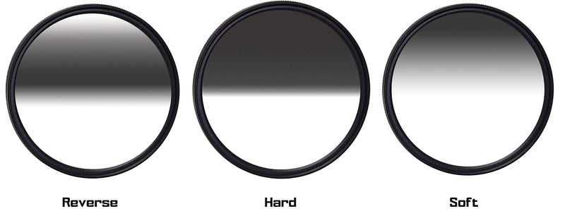 ICE 77mm Grad ND Set Reverse Hard Soft ND8 Filter Neutral Density ND 77 3 Stop Optical Glass
