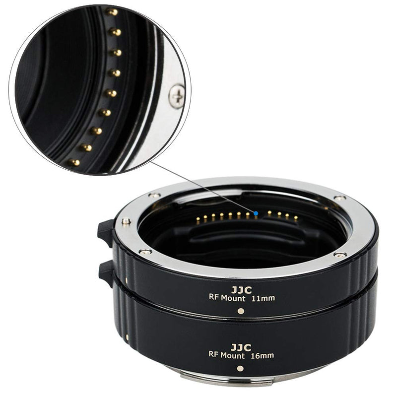 JJC RF Mount Auto Focus Macro Extension Tube Set for Canon EOS R R5 R6 RP Full Frame Mirrorless Camera and Canon RF Mount Lenses, Great Tool for Macro Photography