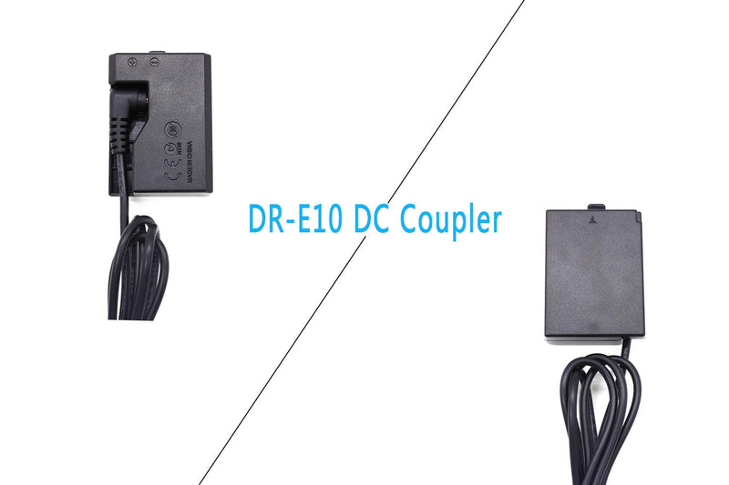 Adhiper ACK-E10 AC Power Adapter Kit, Replacement DR-E10 DC Coupler Charger Kit for Canon EOS Rebel T3 T5 T6 T7 T100 Kiss X50 Kiss X70 EOS 1100D Cameras (Replacement for LP-E10)